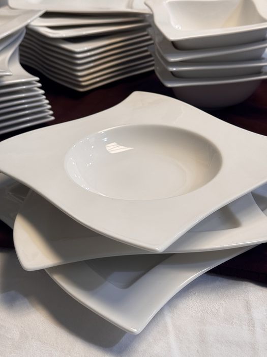 Преміум сервіз Villeroy Boch New Wave — новий, 12 персон, квадратний
