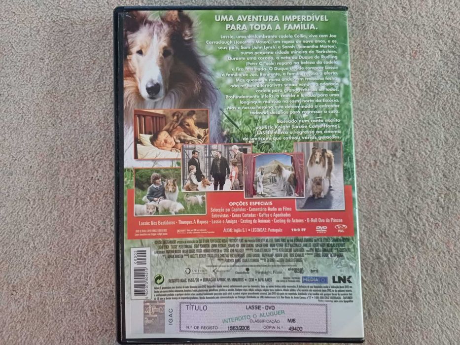 DVD - Lassie, com John Lynch, Samantha Morton, Peter O'Toole; 2005