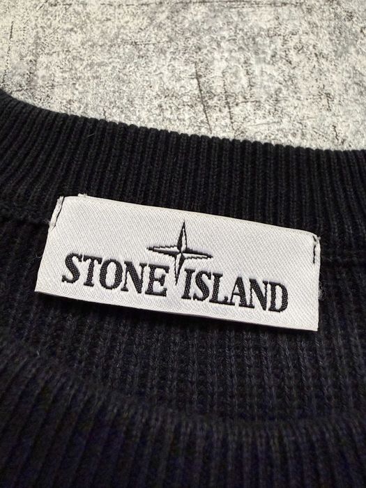 Світшот, светр, кофта Stone Island Navy Blue Crewneck Knit