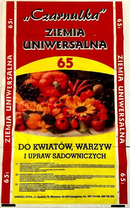 Ziemia uniwersalna 65 do kwiatów i warzyw wysyłka