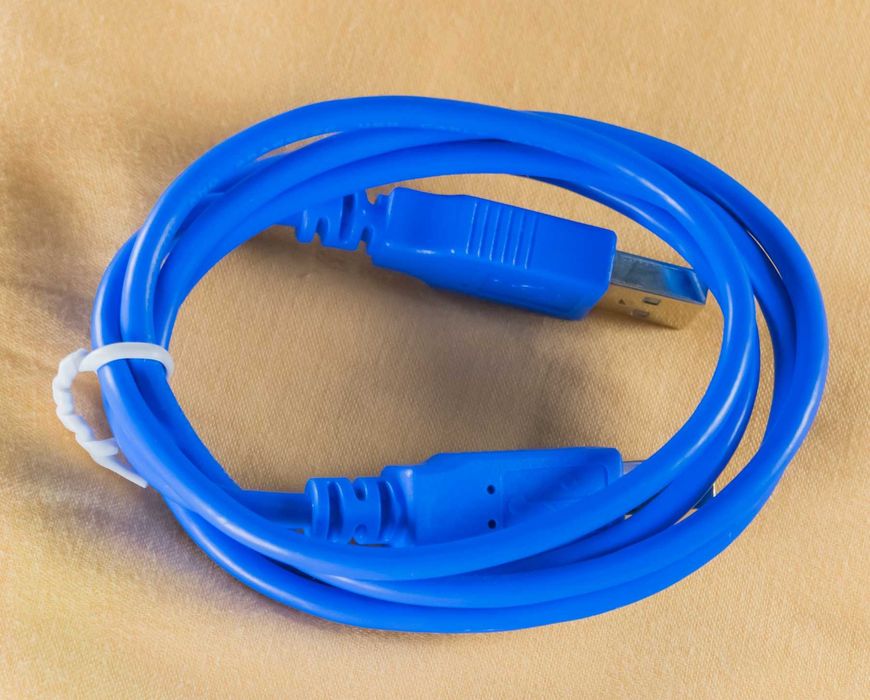 Kabel do drukarki USB - kabel drukarkowy niebieski - Dlugość ok 1m