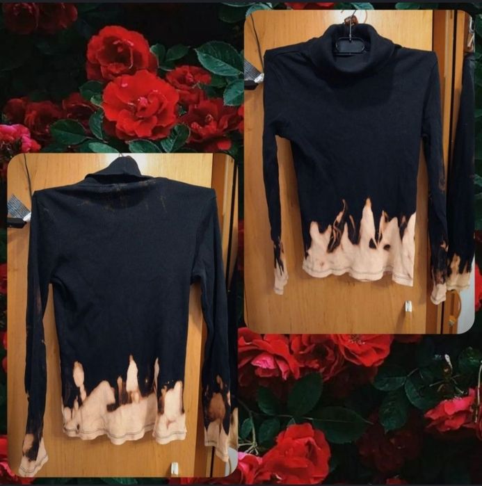 zestaw czaenych ubrań goth emo alternative M