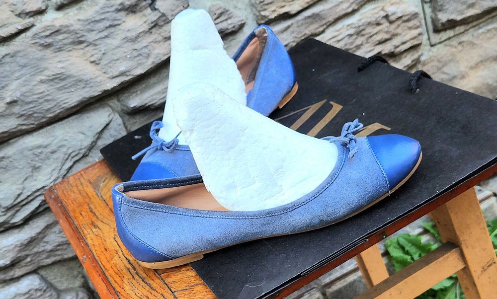 ІТАЛІЯ туфлі мокасини, натуральна замша та шкіра, Розмір 39 шкіряні