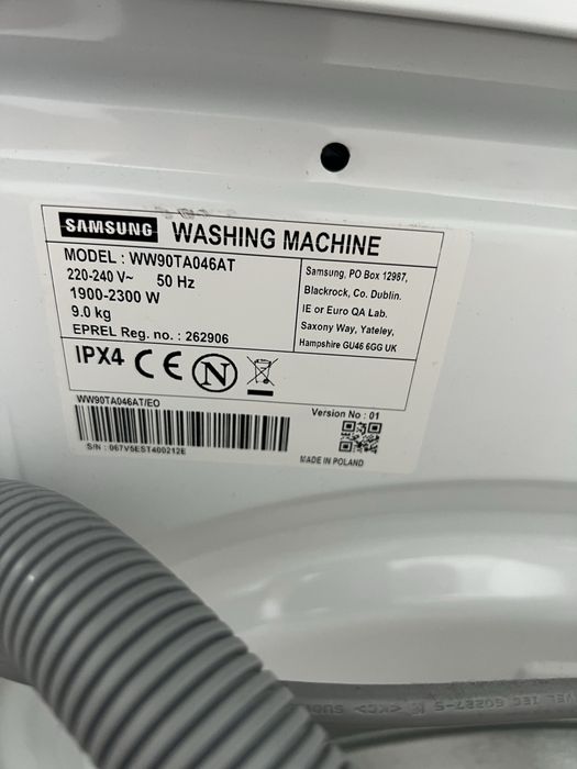 Pralka Samsung EcoBubble 9 kg - 3 lata używana, wyglada jak Nowa