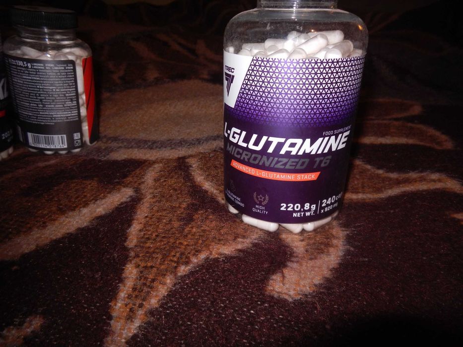 Wyprzedaż->TREC L-GLUTAMINE MICRONIZED T6 240 kaps  regeneracja