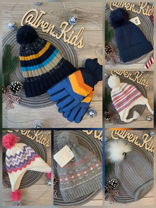 Тепла шапка фліс/штуч.хутро для хлопчика/дівчинки з 3 міс до +13років