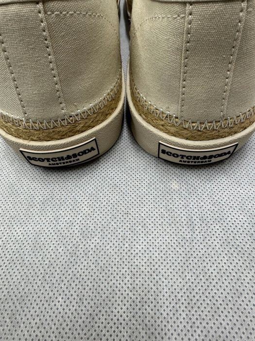 Męskie Mokasyny Espadryle Kremowe Siatkowane Scotch & Soda Izomi R.42