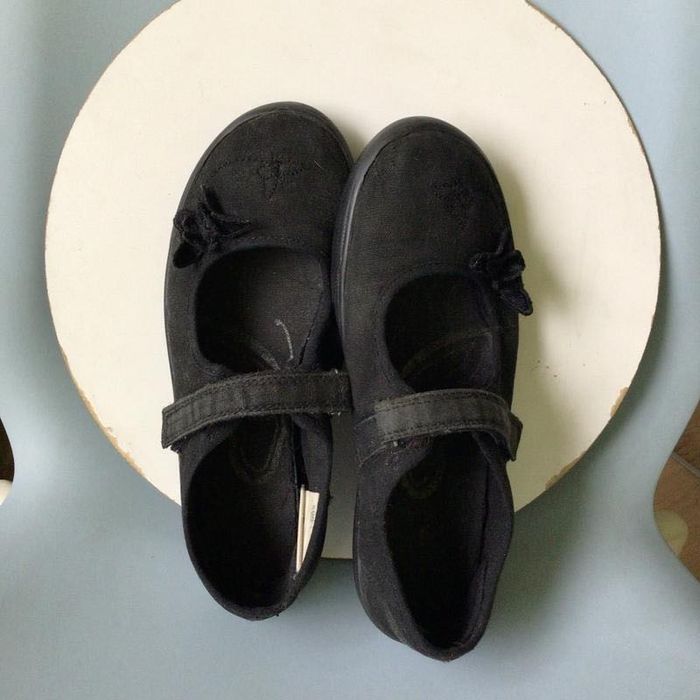 Текстильні чорні мокасини Next для дівчат /змінне взуття в школу/23 см