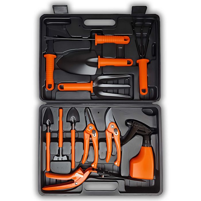 Duży ZESTAW Narzędzi Ogrodowych 12szt. + Walizka