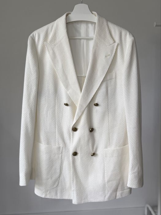 Eleventy Milano linen flax blazer marynarka L XL 52 sartorial