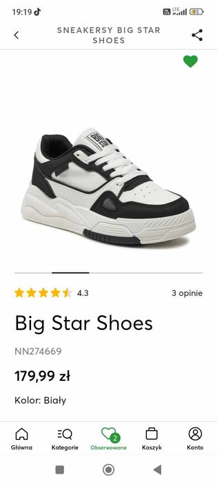 Buty Big Star 100zł