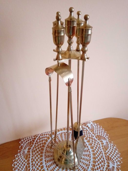 Zestaw kominkowy z mosiądzu