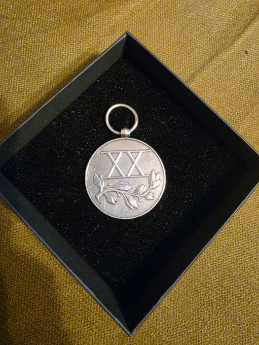 Medal za Długoletnią Służbę XX lat.  II Rzeczpospolita Polska srebro