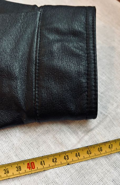 Kurtka skórzana vintage fit boxy y2k oversize skóra bomberka pilotka