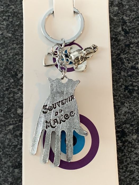 Porta-chaves olho gordo mão e elefante