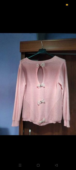 Sweter damski z kokardami r S