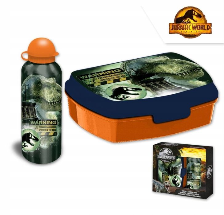Lunch box + Bidon Jurassic World / śniadaniówka / Produkt na Licencji