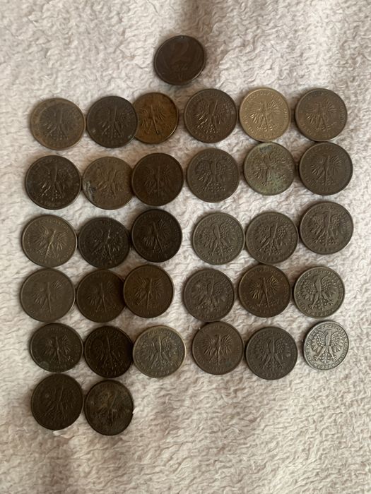 Monety 2 groszy,prl,33 sztuki