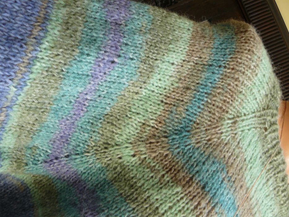 Nowy ręcznie robiony handmade sweter Drops Air 65% alpaka merino 50