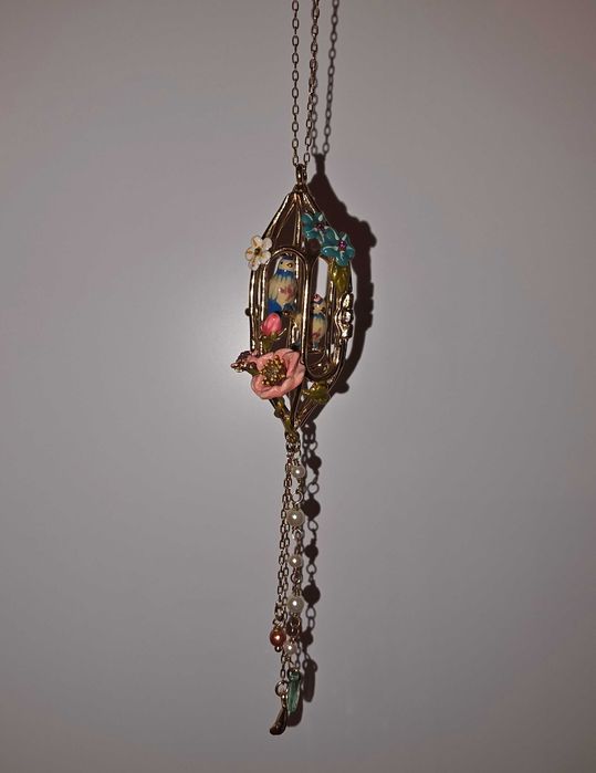 Colar Pingente Gaiola Pássaros Les Nereides Pendente