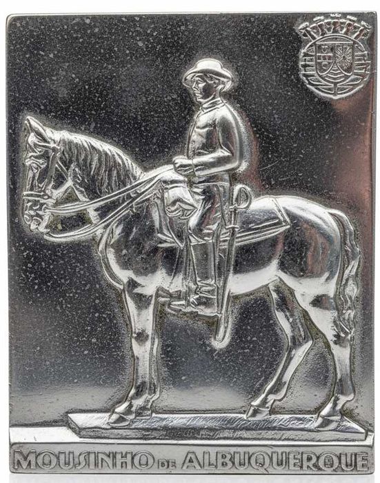 Mouzinho de Albuquerque (1950) - Numismática, Placa Militar Rara