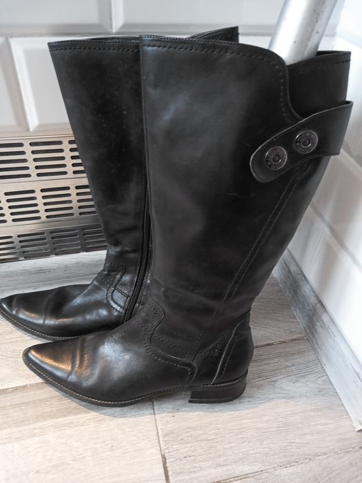 Kozaczki damskie skóra nat 39