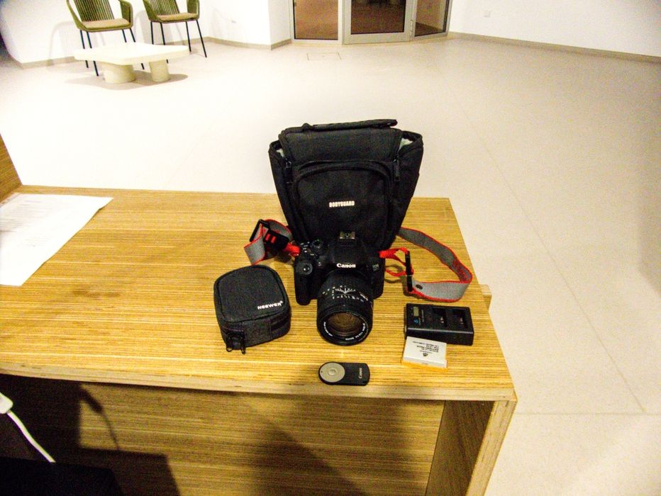 Canon 700d com vários acessórios