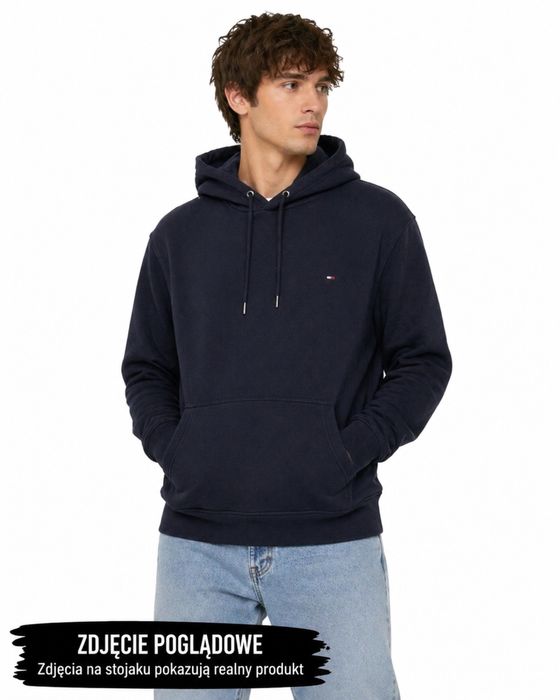 Tommy Hilfiger bluza z kapturem L granatowa hoodie basic logo