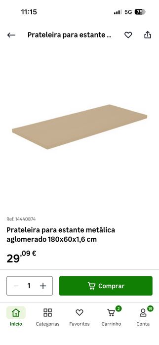 Prateleira Metalica 1,80cmx1,80cmx60cm
