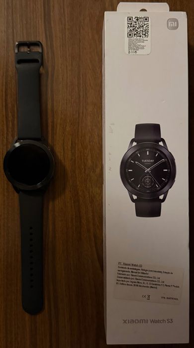 Smartwatch Xiaomi Watch S3 (preto)- novo, 2 anos de garantia