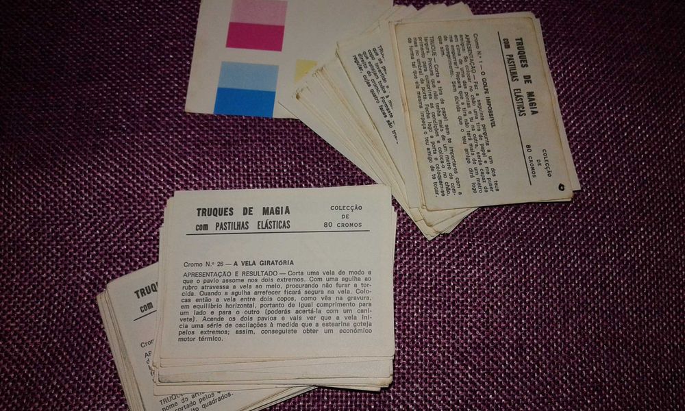 Cromos vintage - Truques de Magia - pastilhas Pirata - 1974
