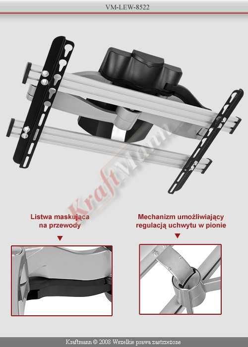 Mega Mocny Wieszak Uchwyt Telewizora TV 32"- 85 " Stan BDB