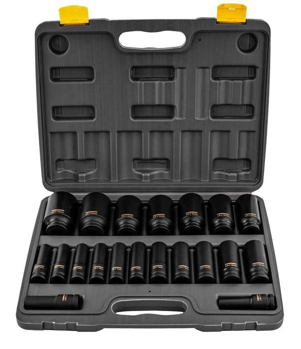 POWERMAT Zestaw Nasadek Udarowych 10-38mm Hex 20szt 1/2" 78mm PM1382