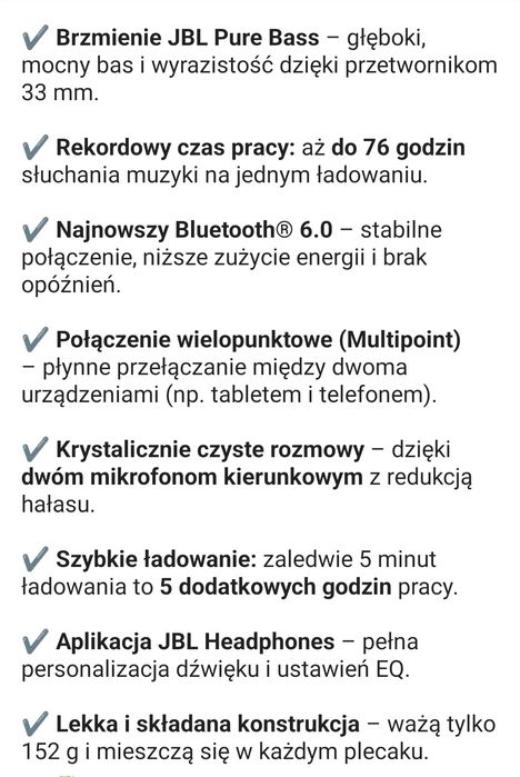 Słuchawki JBL Tune 530 bt