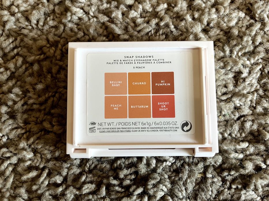 Fenty Beauty 5 Peach paleta cieni do powiek Snap shadows cień