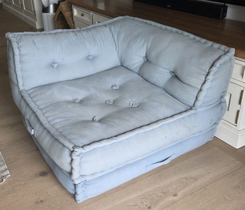 Sofa modułowa Sklum leżanka /fotel  2w1 kolor niebieski