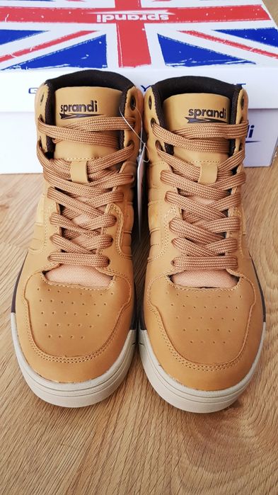 Nowe sneakersy Sprandi r. 38 musztardowe