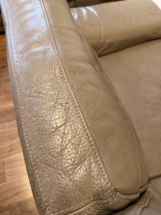 Skórzane kanapy 2 szt. – komplet, wygodne i solidne | za darmo