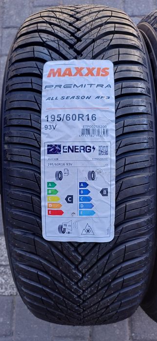 195/60R16 93V MAXXIS , dwie nowe opony wielosezonowe.