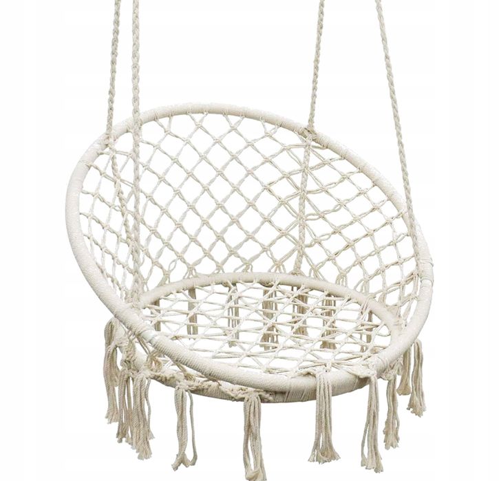 Huśtawka Wisząca Bocianie Gniazdo Fotel Wiszący Krzesło Kokon na Ogród