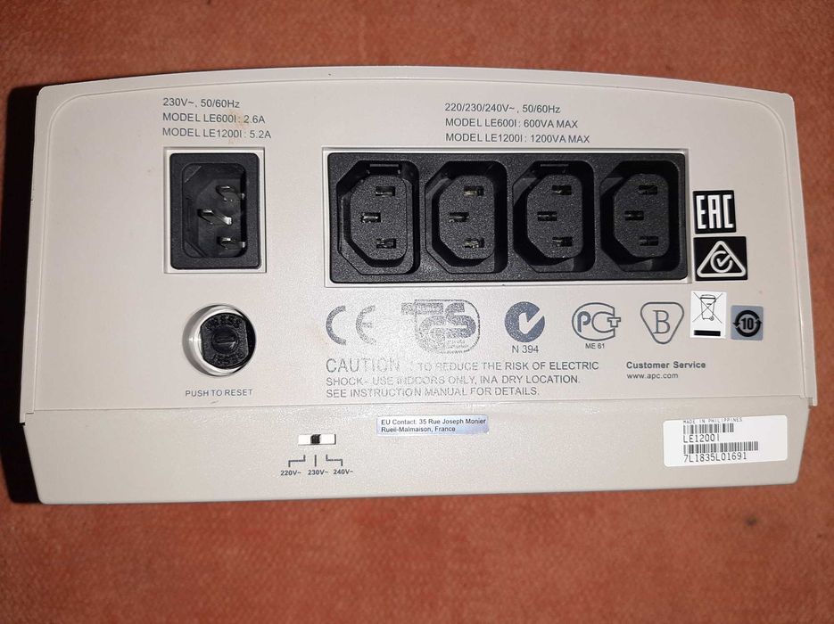 APC Electronic Voltage Stabilizer 1200W497776163690260481