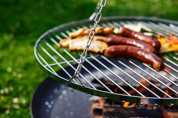 RUSZT NIERDZEWNY FI 60 wiszący na grilla trójnóg okrągły grillowy