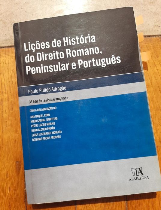 Lições de História do Direito Romano, Peninsular e Português - Paulo Pulido Adragão