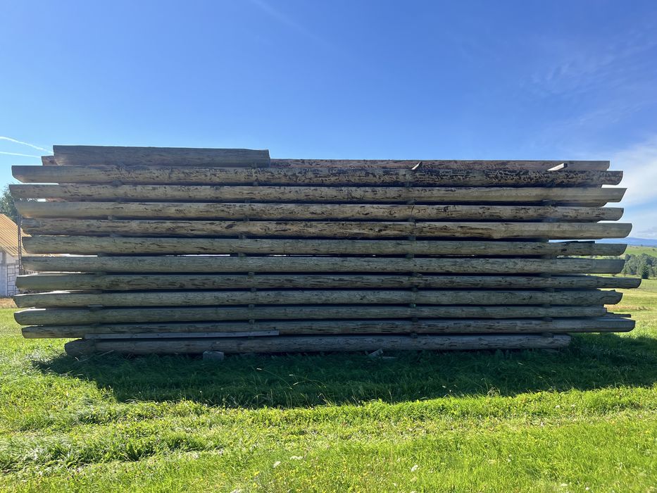 Płazy, bale, półbale, połówki świerkowe na dom