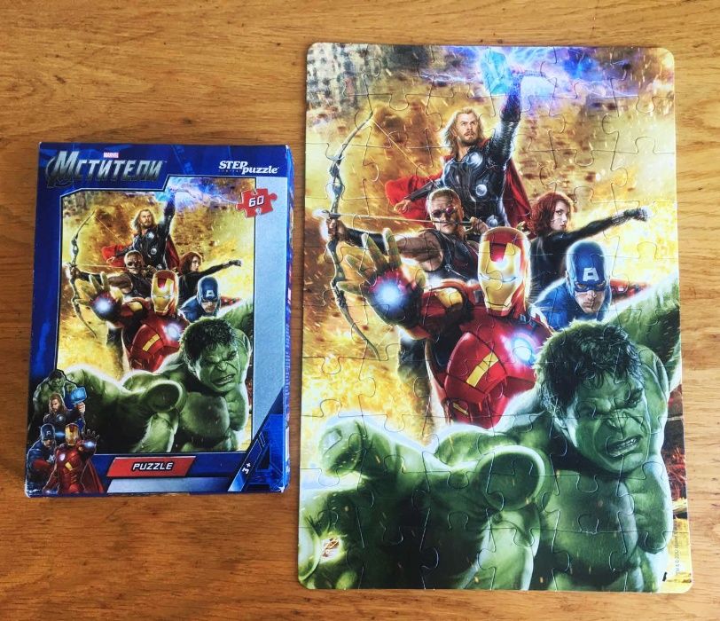 детские пазлы паззлы мозаика Мстители Peppa Pig Свинка Пепа Маугли