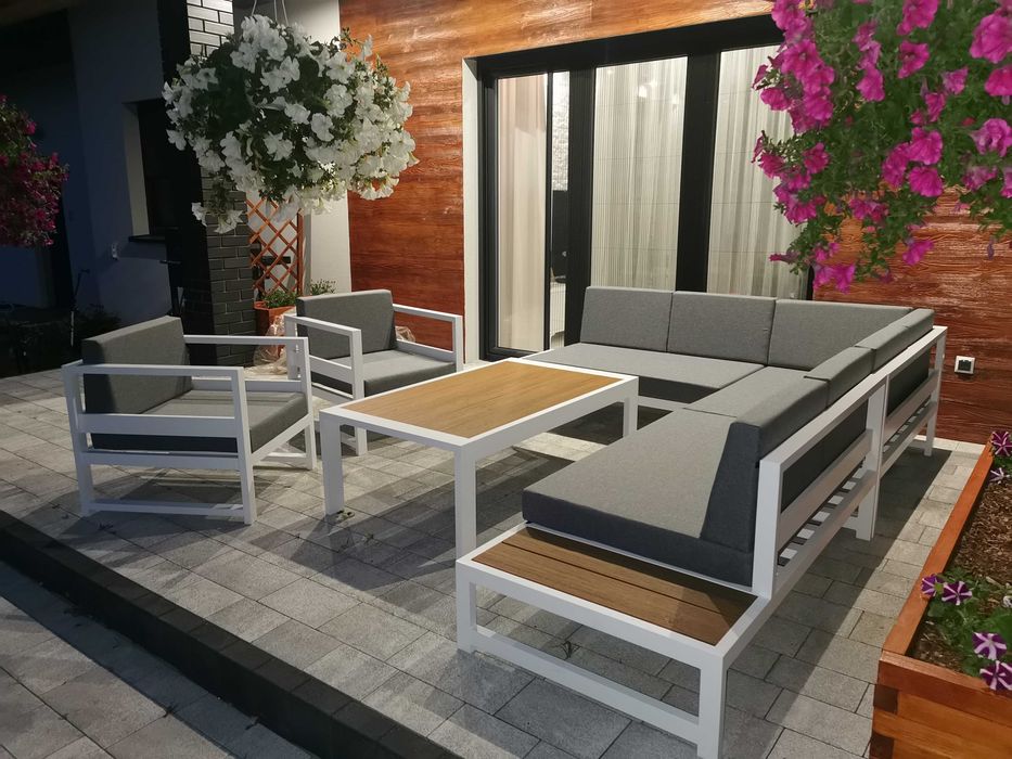 Narożnik na taras Meble modułowe ogrodowe  aluminium 100% produkt PL + wysyłka gratis
