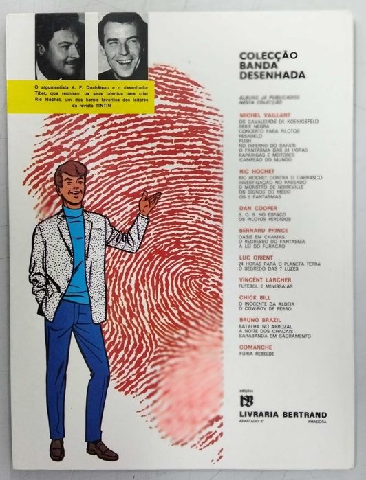 Ric Hochet e os 5 Fantasmas. Edição Bertrand 1977, Como Novo