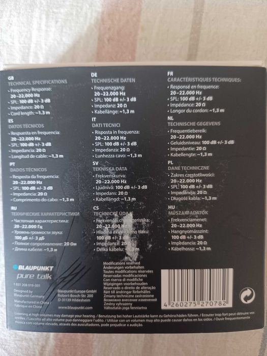 Słuchawki blaupunkt