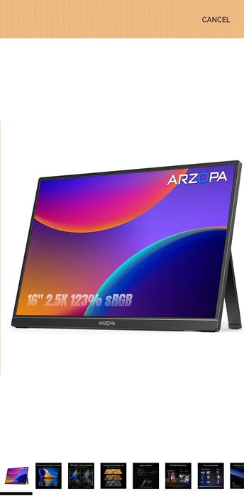 Monitor Portátil ARZOPA Z1RC 16" 2.5K QHD – Como Novo (Abril 2026)