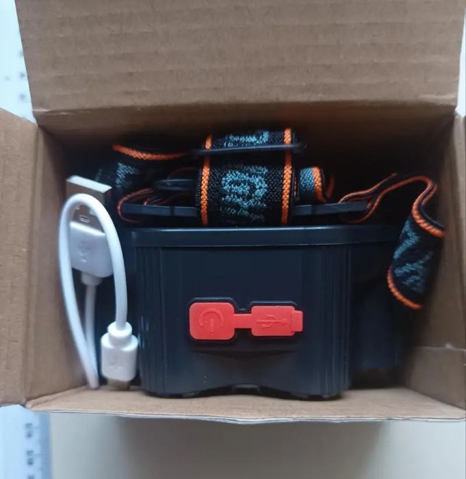 Налобный фонарик светодиодный зарядный аккумуляторный мощный